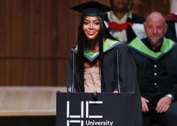 Naomi Campbell Earns Honorary PhD In Burberry Jumpsuit