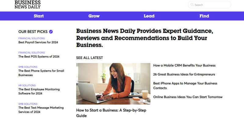 Business News Daily-A blog for building a business