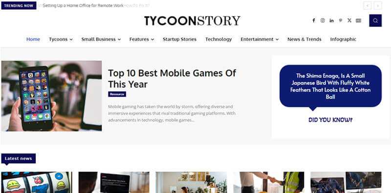 Tycoonstory- The best blog for entrepreneurs and start-ups