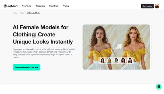 How To Use AI To Generate Female Models Using insMind’s Free Tool