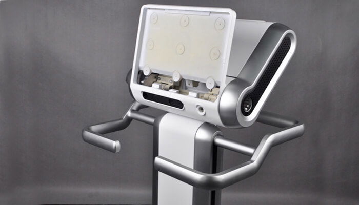 A sophisticated medical device prototype created using 5-axis CNC machining, showcasing precision engineering for complex parts.