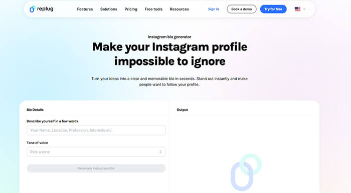 Replug Instagram Bio Generator