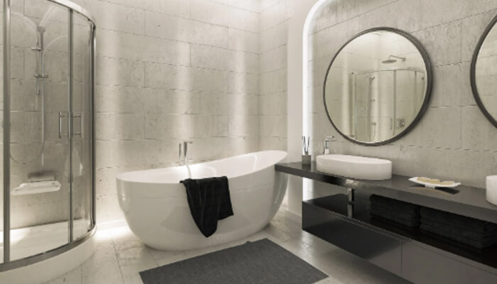 Blog Home Ideas TheHomeTrotters modern bathroom design with minimalist style and luxury bathtub