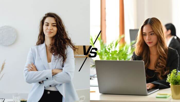 What Do Entrepreneurs Do? Entrepreneur vs employee comparison showing business ownership, leadership, and workplace responsibilities.