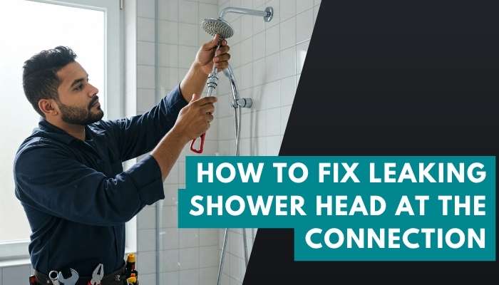 How to fix leaking shower head at the connection by tightening fittings and replacing plumber's tape to stop water leaks.