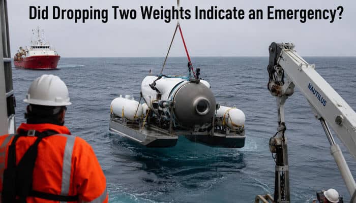 Titan submersible human remains recovery operation with marine teams lifting the submersible during investigation efforts after the underwater tragedy.