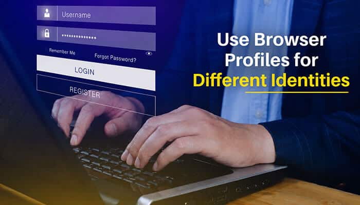 Secure login interface illustrating how browser profiles help separate multiple online accounts for work, personal, and business identities while improving online privacy, account security, and efficient multi-account management.