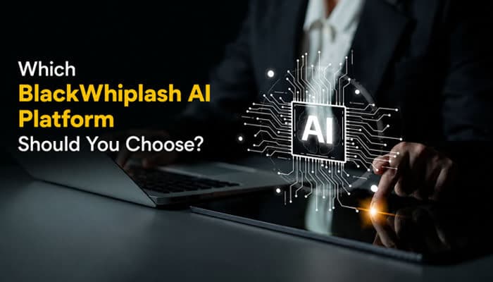 Which blackwhiplash ai platform should you choose? - tycoonstory | tycoonstory media Blackwhiplash ai platform selection concept featuring an ai processor, laptop, and advanced digital technology interface.