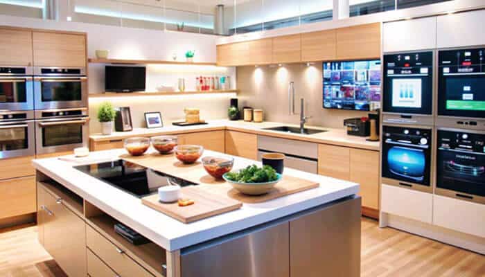 Professional-grade kitchens and cinema layouts - tycoonstory | tycoonstory media Luxury holiday homes showcasing a designer gourmet kitchen with smart appliances, premium cabinetry, spacious island, modern lighting, and high-end finishes that deliver a five-star self-catering experience for luxury travelers and private villa guests.
