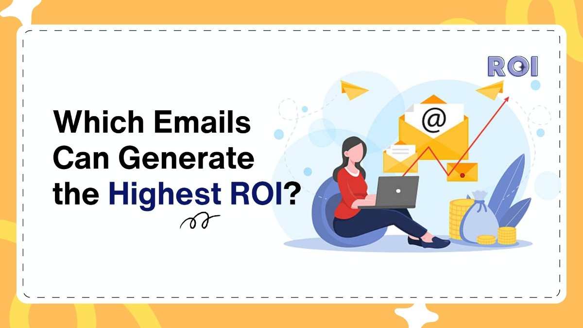 Email marketing roi illustration showing email campaigns, revenue growth, performance tracking, and strategies for generating higher marketing returns.