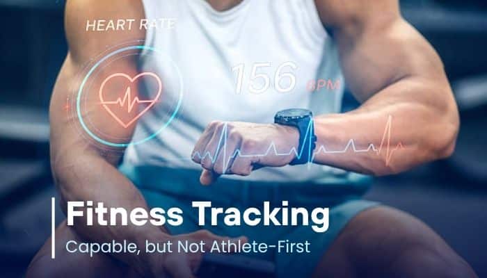 Withings scanwatch 2 fitness tracking concept showing a person monitoring heart rate during exercise, highlighting workout and health tracking capabilities.
