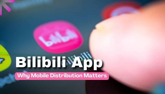 Bilibili Growth Strategy represented through a mobile app interface showing the Bilibili platform, digital content ecosystem, user engagement, and online entertainment growth.