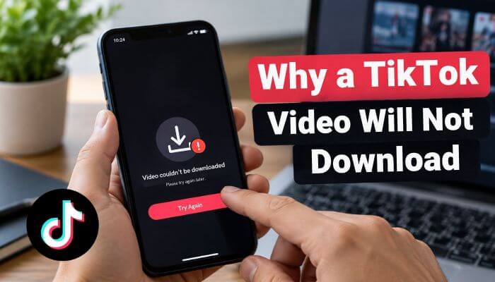 Download video tiktok hd tanpa watermark - tycoonstory | tycoonstory media Smartphone showing a tiktok download error, explaining why download video tiktok hd tanpa watermark may fail and how to fix it.